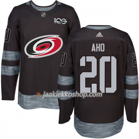 Miehille NHL Carolina Hurricanes Pelipaita Sebastian Aho 20 1917-2017 100th Anniversary Adidas Musta Authentic
